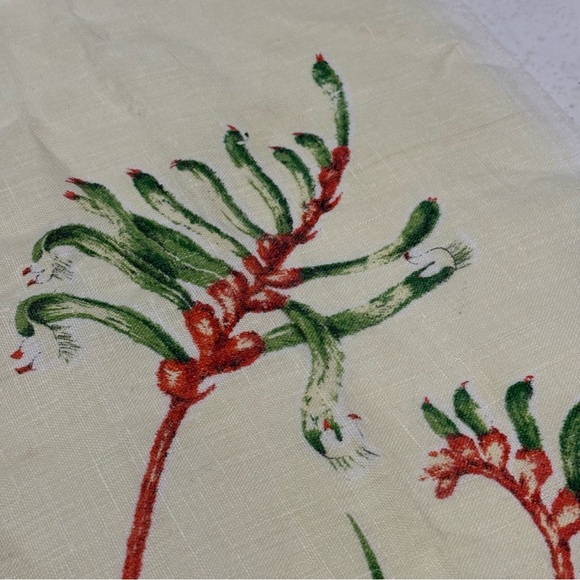Mangles Kangaroo Paw Linen Cloth Western Australias Floral Emblem 30.5”x 19” - Picture 3 of 11